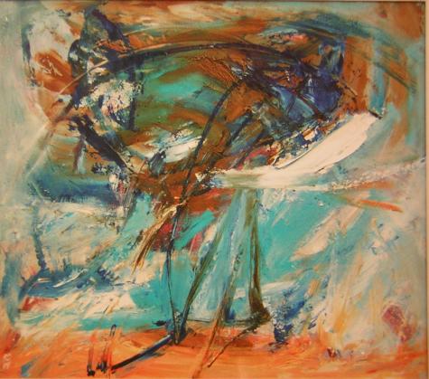 Bild 'Allotrio'; Öl auf Hartfaser, 1999, Format 49 x 55 cm