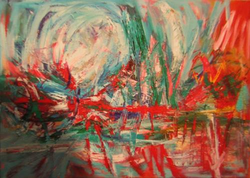 Bild 'Große Reflexion'; Öl auf Leinwand, 2003, Format 110 x 130 cm