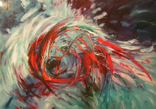 Bild 'Koi'; Öl auf Leinwand, 2002, Format 100 x 140 cm