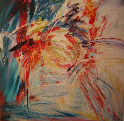 Bild 'movement XII'; Öl auf Leinwand, 1995/99/2001, Format 100 x 100 cm