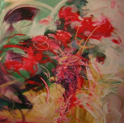 Bild 'movement XV'; Öl auf Leinwand, 2000, Format 100 x 100 cm