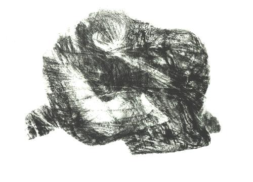 Grafik 'Liebespaar'; Steinlithografie, 1993, Auflage 16, Format 56 x 39 cm