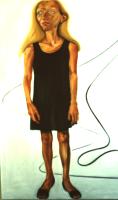 Bild 'Sandra'; Öl auf Leinwand, 1997, Format 140 x 90cm; zum Vergrößern bitte hier klicken!